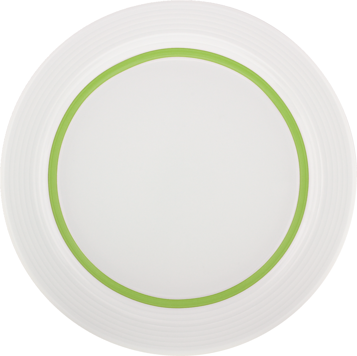 Plate flat round with rim embossed 25cm