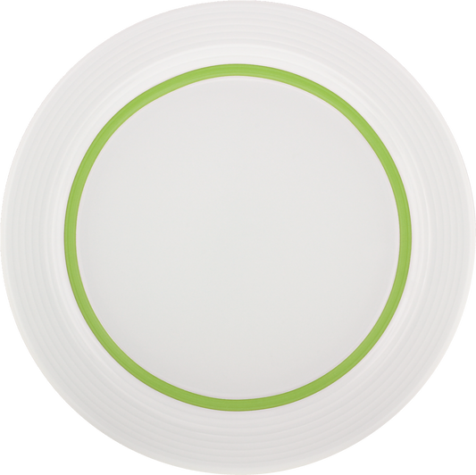 Plate flat round with rim embossed 25cm