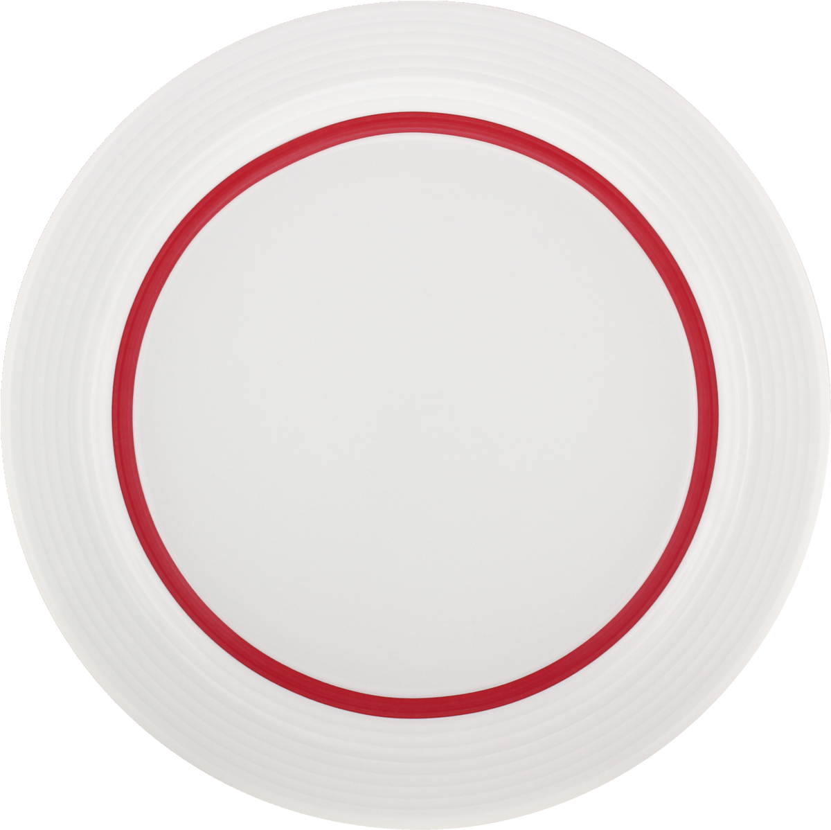 Plate flat round with rim embossed 25cm