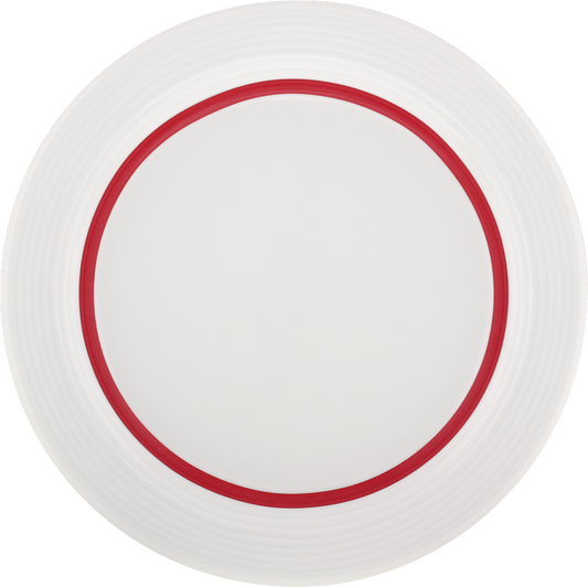 Plate flat round with rim embossed 25cm