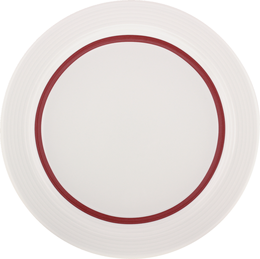 Plate flat round with rim embossed 25cm
