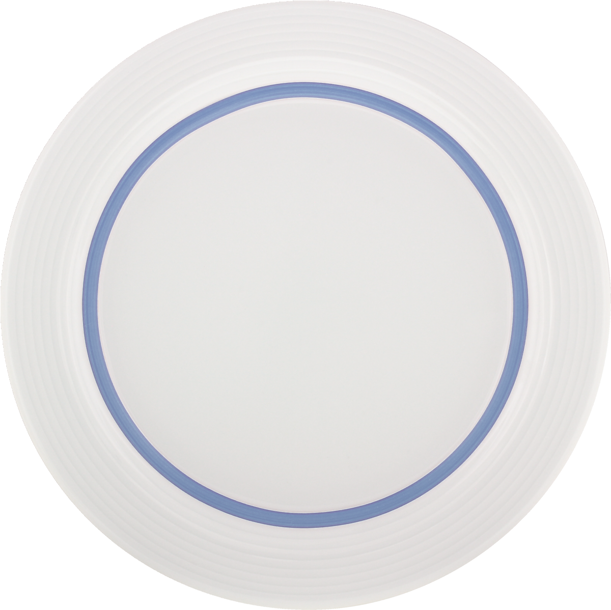 Plate flat round with rim embossed 25cm