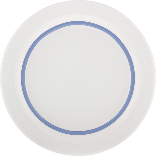 Plate flat round with rim embossed 25cm