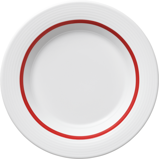 Plate special deep round with rim embossed 23cm