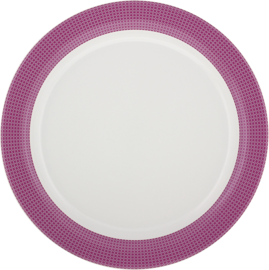 Plate flat round with rim 25cm