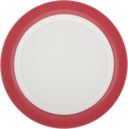 Plate flat round with rim 25cm