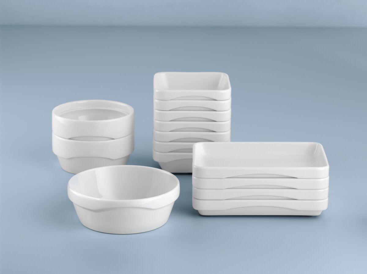 Bowl rectangular stackable 12.5cm/0.22l