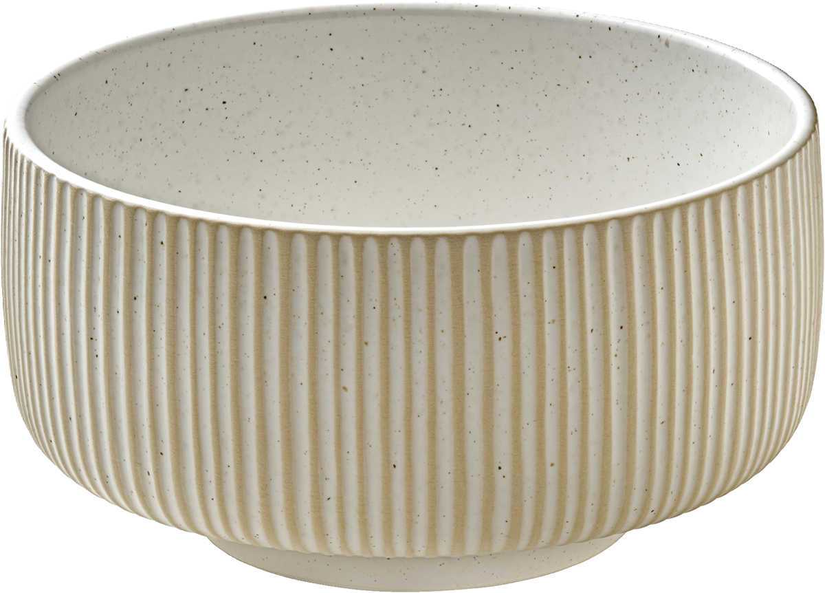 Dish round embossed white 15cm/0.88l