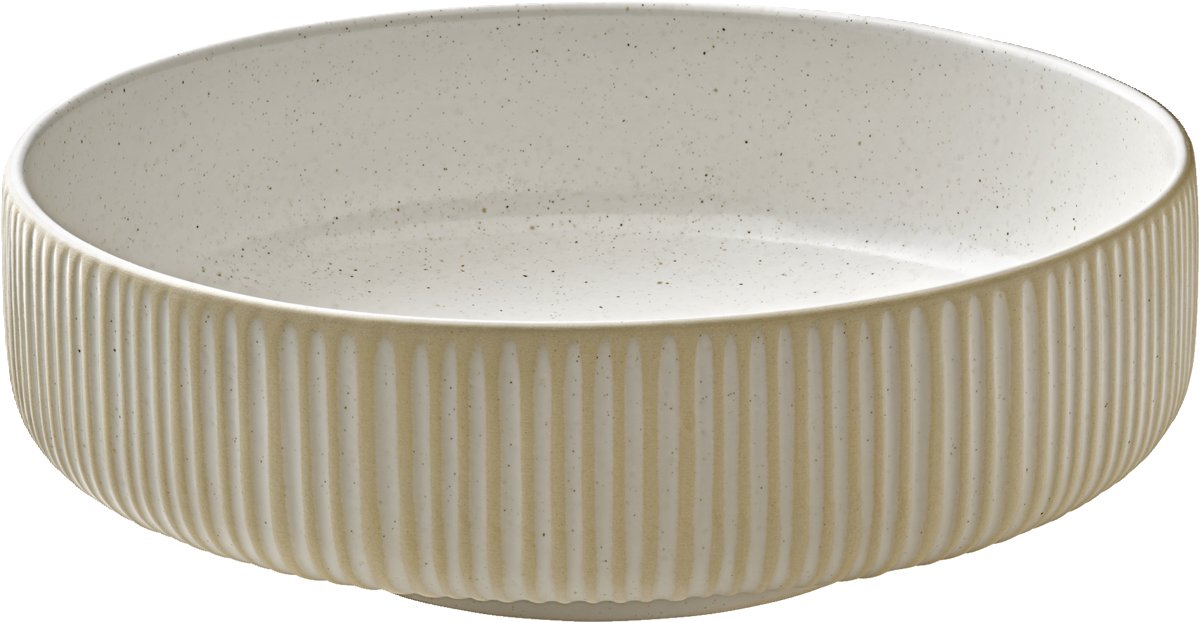 Dish round embossed white 16cm/0.71l