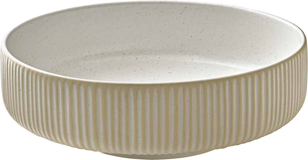 Dish round embossed white 21cm/1.46l