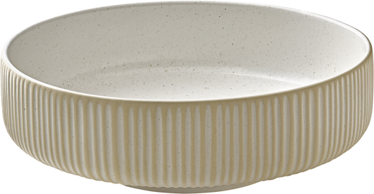 Dish round embossed white 21cm/1.46l