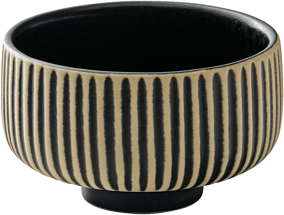 Small bowl round embossed black/white 8cm/0.12l