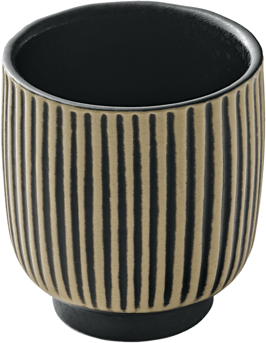 Cup embossed black/white 0.10l