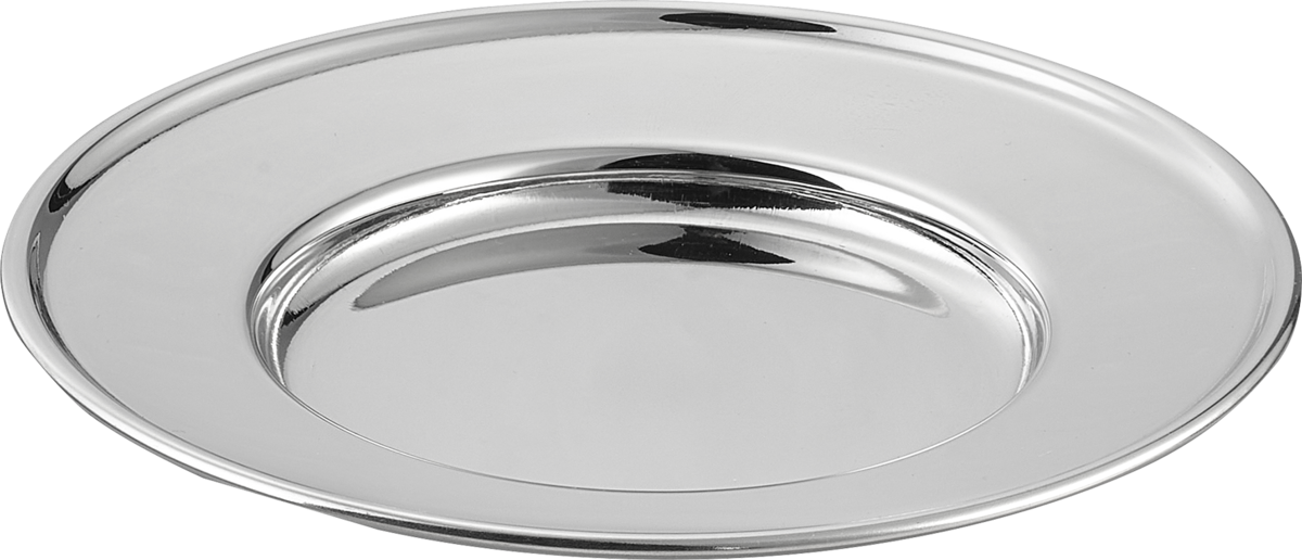Plate flat round with rim 15cm