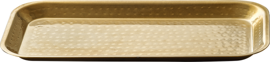 Platter rectangular gold 26x14cm