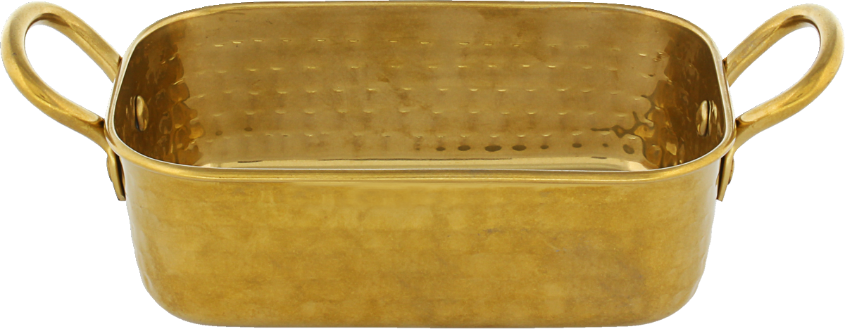 Small pan rectangular gold 15x10cm