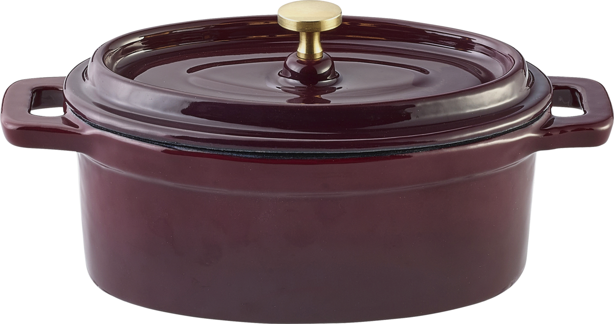 Cocotte oval cherry 15x10cm