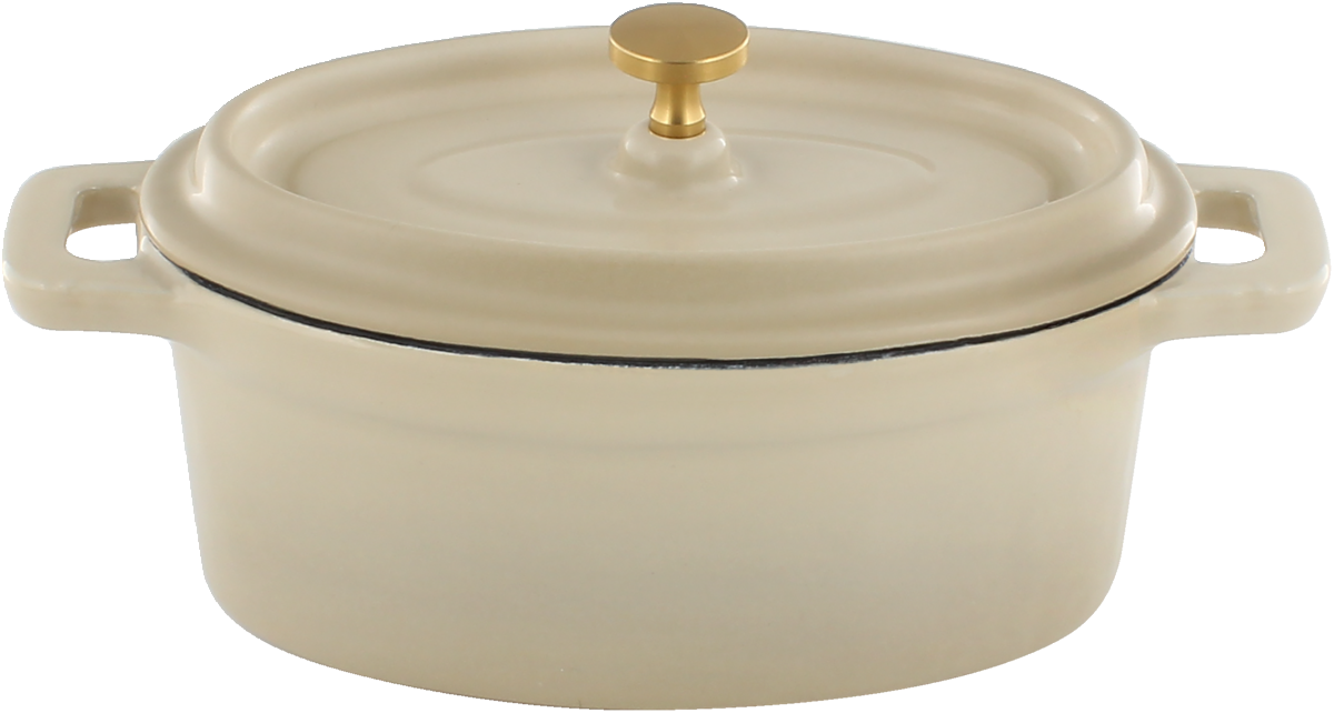 Cocotte oval sand 15x10cm