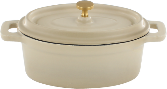 Cocotte oval sand 15x10cm