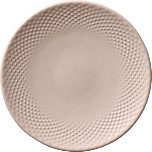 Plate flat round coupe embossed blush 17cm