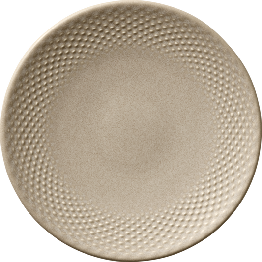 Plate flat round coupe embossed almond 17cm