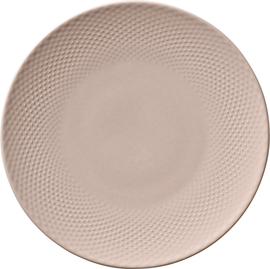 Plate flat round coupe embossed blush 24cm