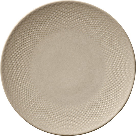 Plate flat round coupe embossed almond 24cm