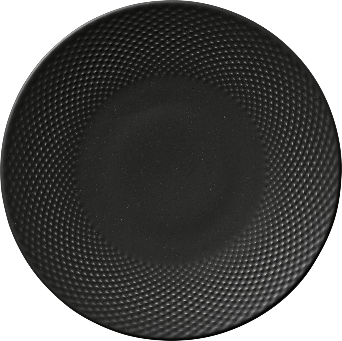 Plate flat round coupe embossed coal 24cm