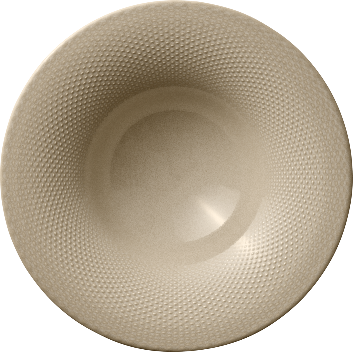 Plate deep round coupe embossed almond 27cm