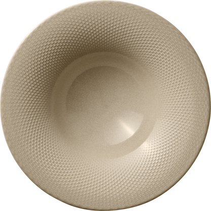 Plate deep round coupe embossed almond 27cm