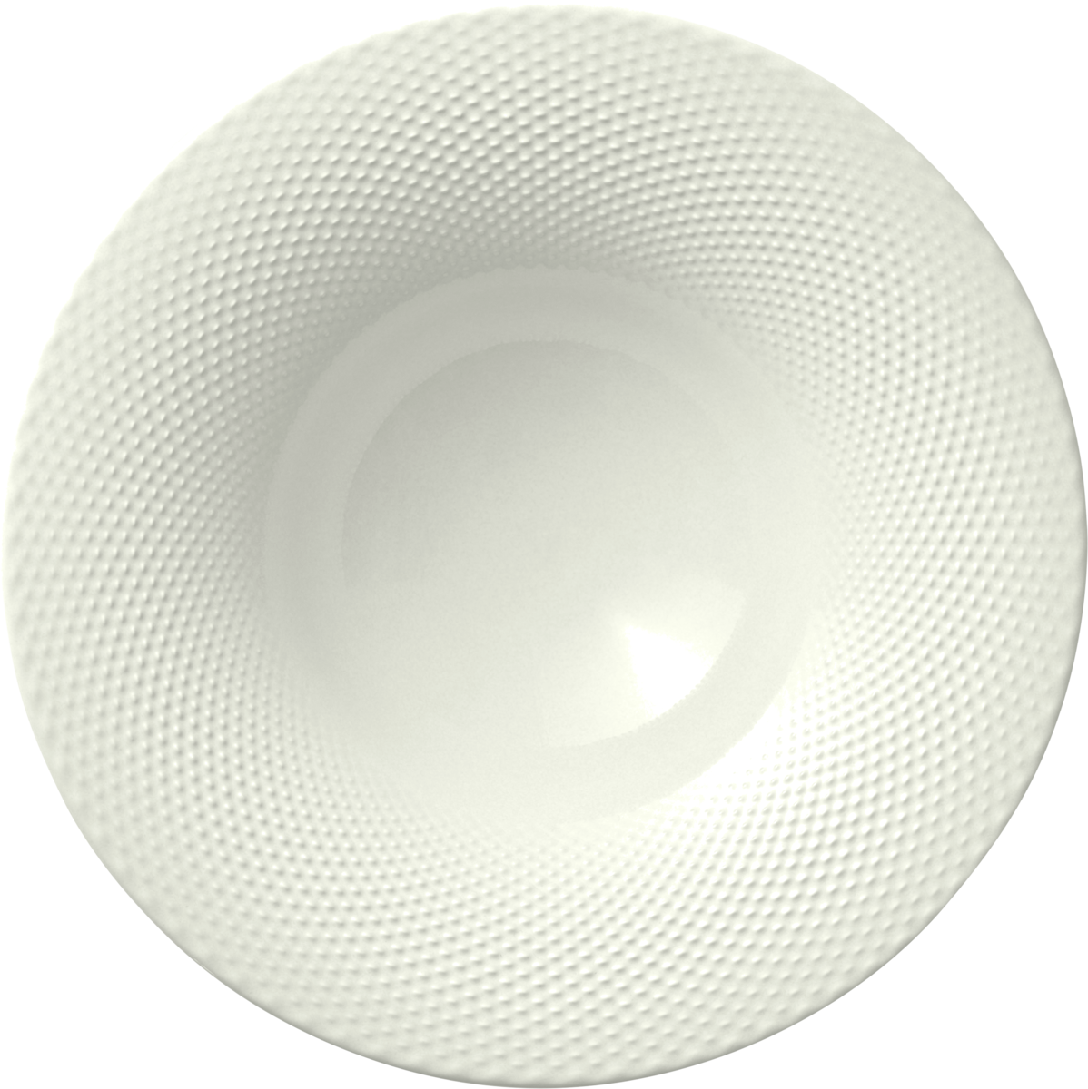 Plate deep round coupe embossed cream 27cm