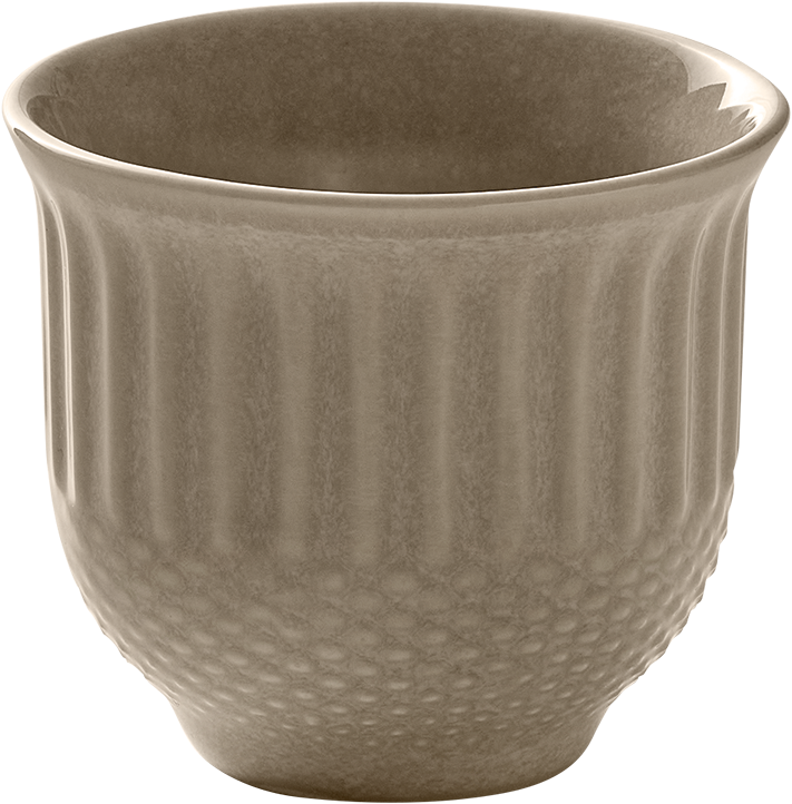 Cup embossed almond 0.08l