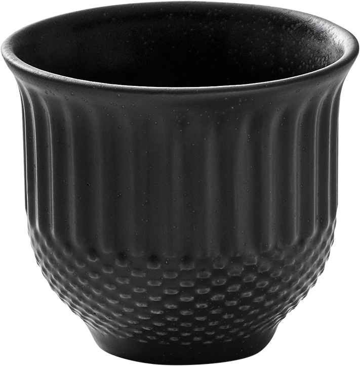 Cup embossed coal 0.08l