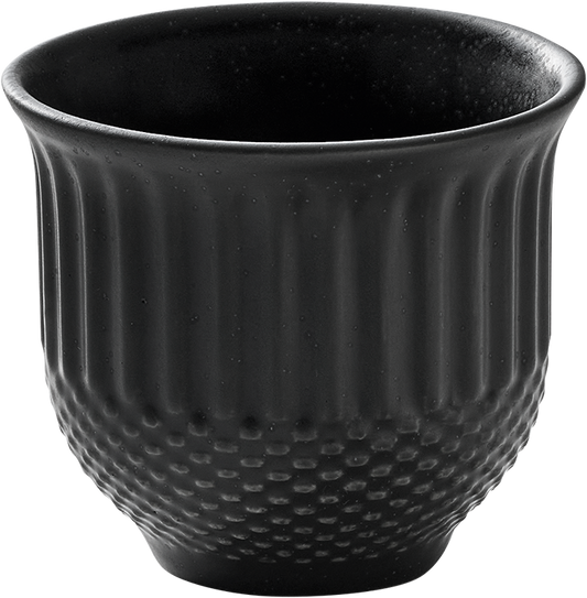 Cup embossed coal 0.08l