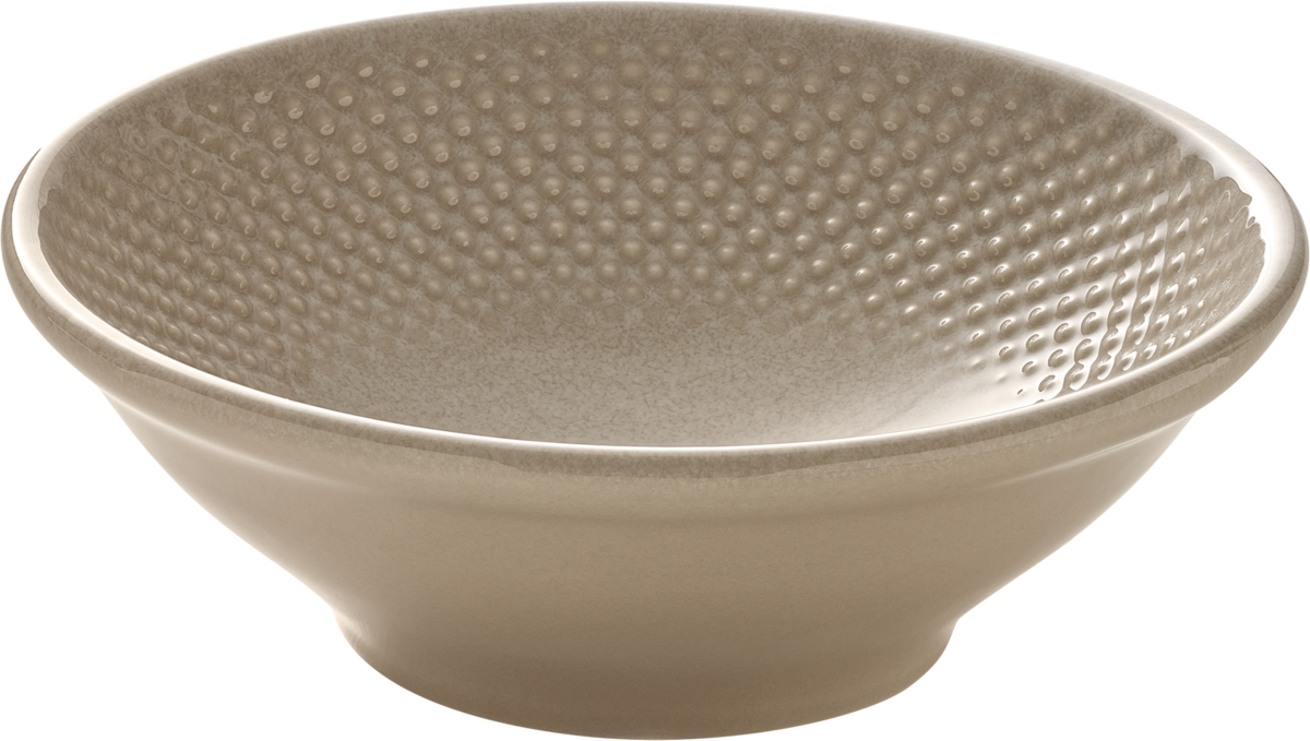 Bowl round embossed almond 16cm/0.50l