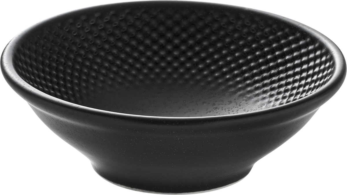 Bowl round embossed coal 16cm/0.50l