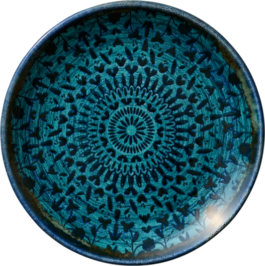 Plate flat round coupe indigo 15cm