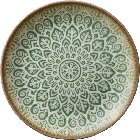 Plate flat round coupe jade 15cm