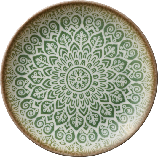 Plate flat round coupe jade 21cm