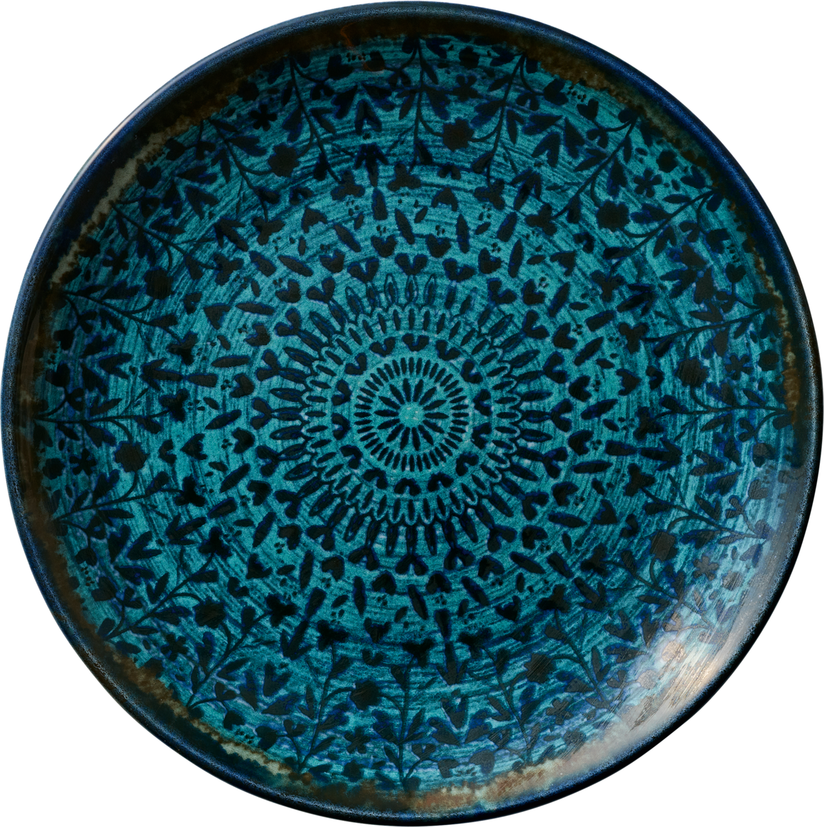 Plate flat round coupe indigo 25cm