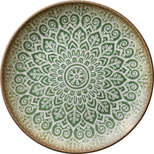 Plate flat round coupe jade 25cm