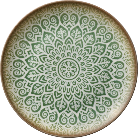 Plate flat round coupe jade 33cm