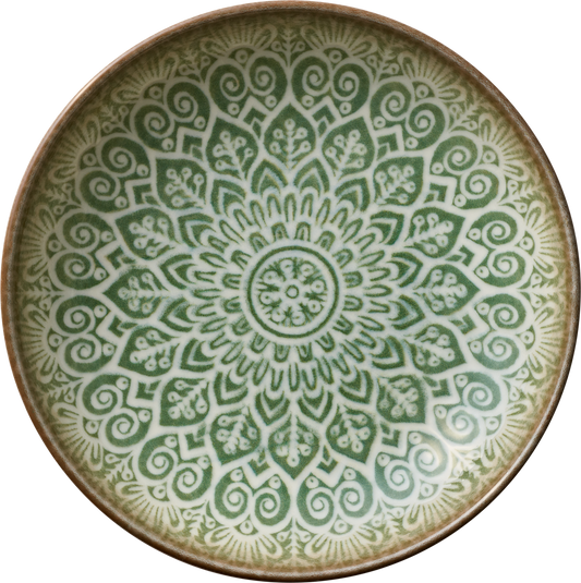 Plate deep round coupe jade 25cm