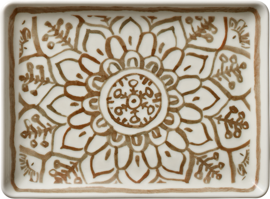 Platter rectangular sienna 23x17cm