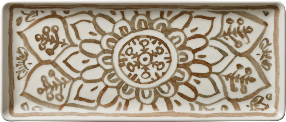 Platter rectangular sienna 35x15cm