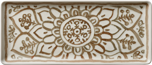 Platter rectangular sienna 35x15cm