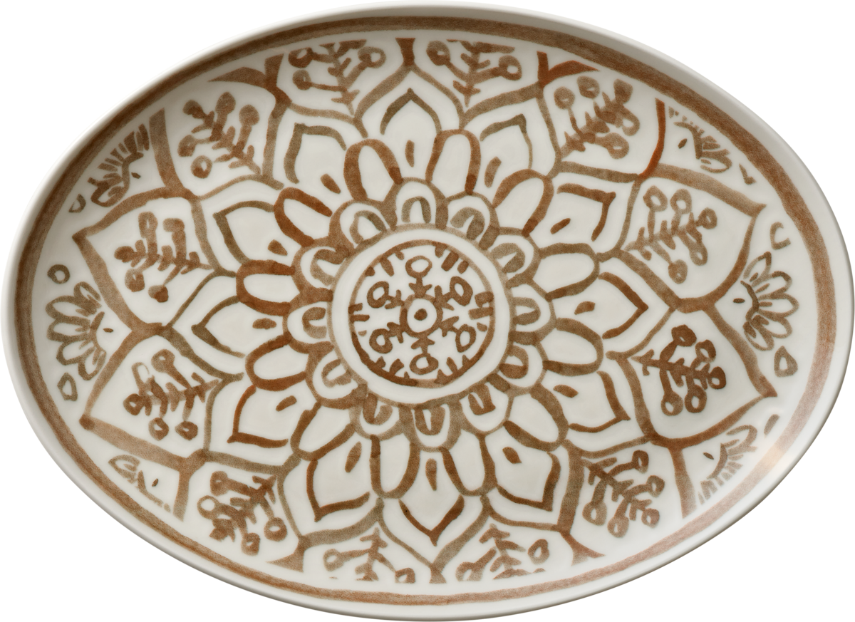 Platter oval coupe sienna 32x24cm