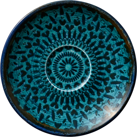 Saucer round indigo 12cm