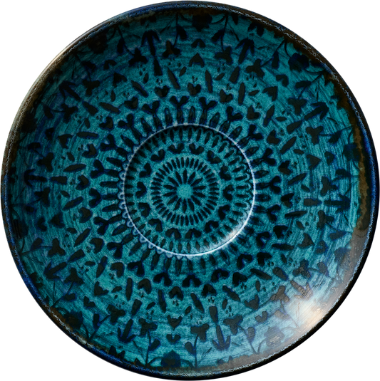 Saucer round indigo 15cm