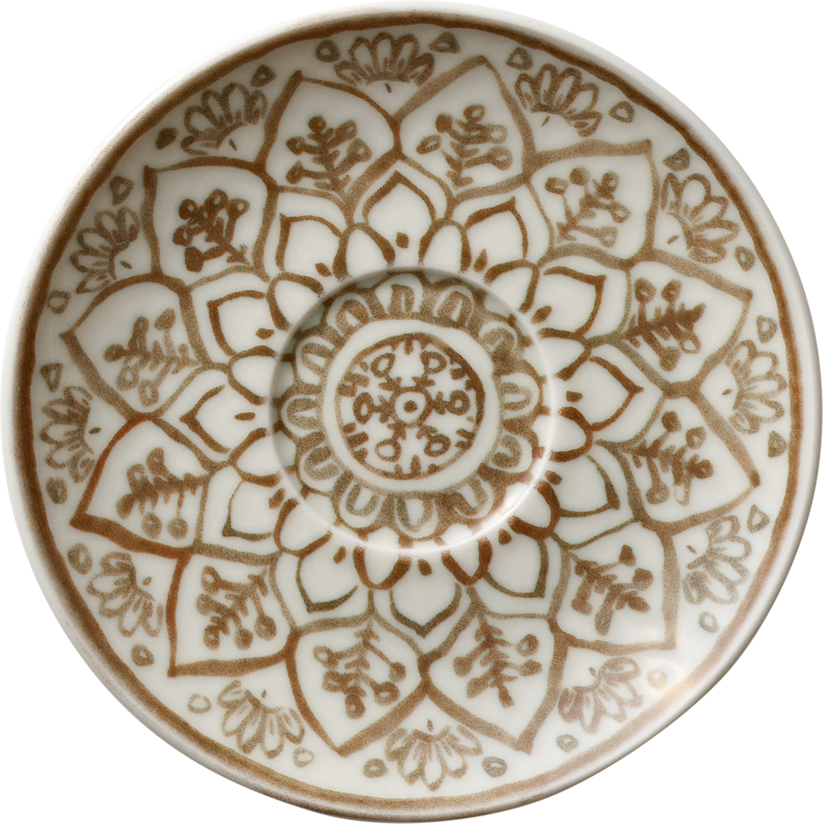 Saucer round sienna 15cm